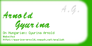 arnold gyurina business card